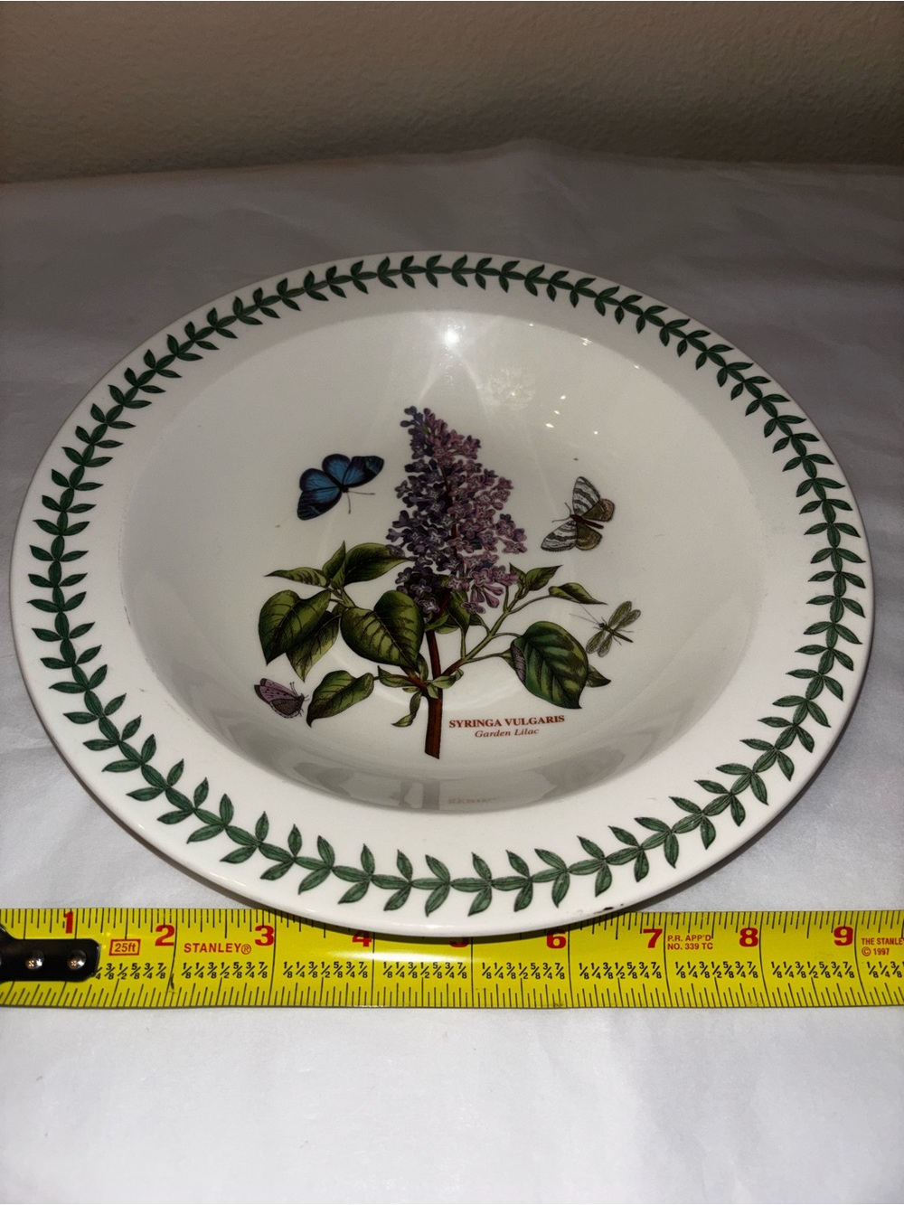 Portmeirion Botanic Garden White Lilac Serving Bowl 10”